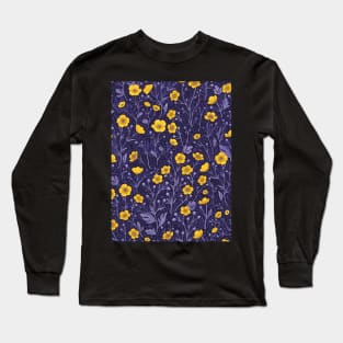 Buttercups, yellow and violet Long Sleeve T-Shirt